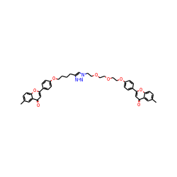 Cc1ccc2oc(-c3ccc(OCCCCc4cn(CCOCCOCCOc5ccc(-c6cc(=O)c7cc(C)ccc7o6)cc5)nn4)cc3)cc(=O)c2c1 ZINC000222480173