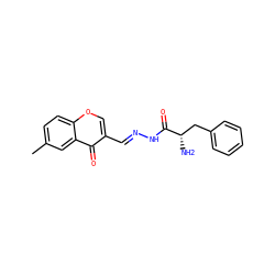 Cc1ccc2occ(/C=N/NC(=O)[C@@H](N)Cc3ccccc3)c(=O)c2c1 ZINC000001878036