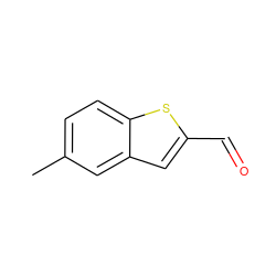 Cc1ccc2sc(C=O)cc2c1 ZINC000002563896