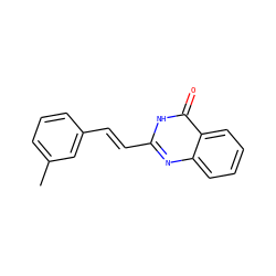 Cc1cccc(/C=C/c2nc3ccccc3c(=O)[nH]2)c1 ZINC000018045297