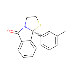 Cc1cccc([C@@]23SCCN2C(=O)c2ccccc23)c1 ZINC000002047323