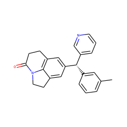Cc1cccc([C@@H](c2cccnc2)c2cc3c4c(c2)CCN4C(=O)CC3)c1 ZINC000095593220