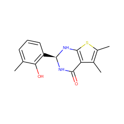 Cc1cccc([C@@H]2NC(=O)c3c(sc(C)c3C)N2)c1O ZINC000000174022