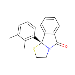 Cc1cccc([C@]23SCCN2C(=O)c2ccccc23)c1C ZINC000006523140