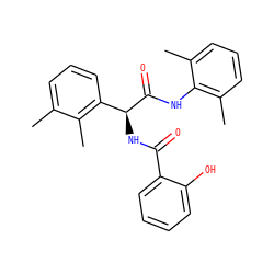 Cc1cccc([C@H](NC(=O)c2ccccc2O)C(=O)Nc2c(C)cccc2C)c1C ZINC000071333081