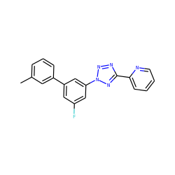 Cc1cccc(-c2cc(F)cc(-n3nnc(-c4ccccn4)n3)c2)c1 ZINC000028393837
