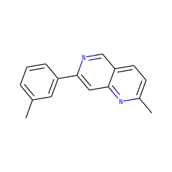 Cc1cccc(-c2cc3nc(C)ccc3cn2)c1 ZINC000028826056