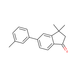 Cc1cccc(-c2ccc3c(c2)C(C)(C)CC3=O)c1 ZINC000045245855