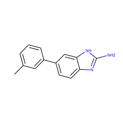 Cc1cccc(-c2ccc3nc(N)[nH]c3c2)c1 ZINC000040939620