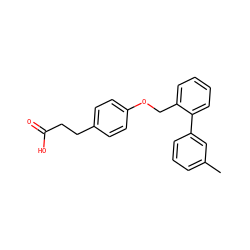 Cc1cccc(-c2ccccc2COc2ccc(CCC(=O)O)cc2)c1 ZINC000084689893