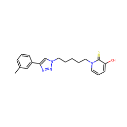 Cc1cccc(-c2cn(CCCCCn3cccc(O)c3=S)nn2)c1 ZINC000103255704