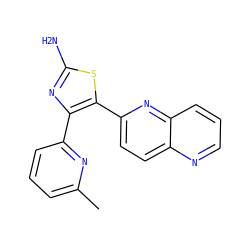 Cc1cccc(-c2nc(N)sc2-c2ccc3ncccc3n2)n1 ZINC000000003549