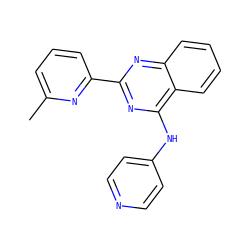 Cc1cccc(-c2nc(Nc3ccncc3)c3ccccc3n2)n1 ZINC000038440844