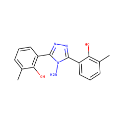 Cc1cccc(-c2nnc(-c3cccc(C)c3O)n2N)c1O ZINC000169311062