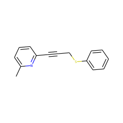 Cc1cccc(C#CCSc2ccccc2)n1 ZINC000034485593