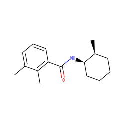 Cc1cccc(C(=O)N[C@@H]2CCCC[C@@H]2C)c1C ZINC000058164628