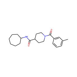 Cc1cccc(C(=O)N2CCC(C(=O)NC3CCCCCC3)CC2)c1 ZINC000073223594