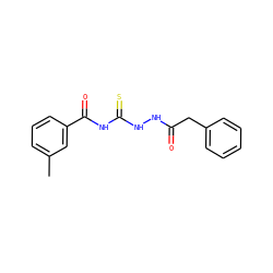 Cc1cccc(C(=O)NC(=S)NNC(=O)Cc2ccccc2)c1 ZINC000004616520