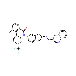 Cc1cccc(C(=O)Nc2ccc3c(c2)C[C@@H](NCc2cnc4ccccc4c2)C3)c1-c1ccc(C(F)(F)F)cc1 ZINC000044358342