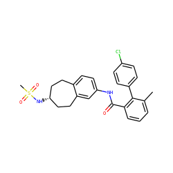 Cc1cccc(C(=O)Nc2ccc3c(c2)CC[C@H](NS(C)(=O)=O)CC3)c1-c1ccc(Cl)cc1 ZINC000013471313