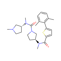 Cc1cccc(C)c1-c1ccc(C(=O)N(C)[C@H]2CCN(C(=O)N(C)[C@@H]3CCN(C)C3)C2)s1 ZINC000028456774