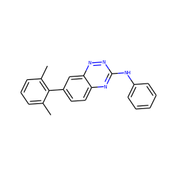 Cc1cccc(C)c1-c1ccc2nc(Nc3ccccc3)nnc2c1 ZINC000037858317