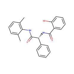 Cc1cccc(C)c1NC(=O)[C@H](NC(=O)c1ccccc1O)c1ccccc1 ZINC000000787615