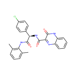 Cc1cccc(C)c1NC(=O)[C@H](NC(=O)c1nc2ccccc2[nH]c1=O)c1ccc(Cl)cc1 ZINC000071341036