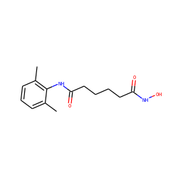 Cc1cccc(C)c1NC(=O)CCCCC(=O)NO ZINC000049068939