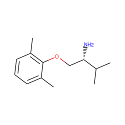 Cc1cccc(C)c1OC[C@H](N)C(C)C ZINC000002507479