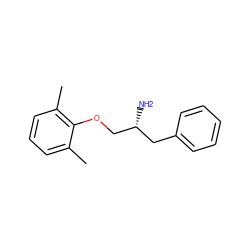 Cc1cccc(C)c1OC[C@H](N)Cc1ccccc1 ZINC000038437313