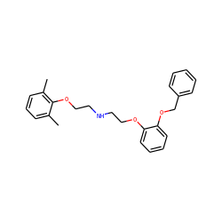 Cc1cccc(C)c1OCCNCCOc1ccccc1OCc1ccccc1 ZINC000064447660