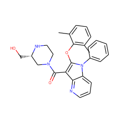 Cc1cccc(C)c1Oc1c(C(=O)N2CCN[C@@H](CO)C2)c2ncccc2n1-c1ccccc1 ZINC000072180465