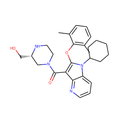Cc1cccc(C)c1Oc1c(C(=O)N2CCN[C@@H](CO)C2)c2ncccc2n1C1CCCCC1 ZINC000072180464
