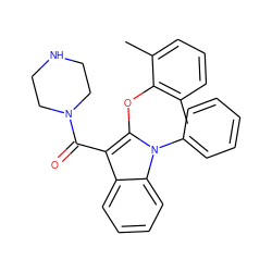 Cc1cccc(C)c1Oc1c(C(=O)N2CCNCC2)c2ccccc2n1-c1ccccc1 ZINC000064503535