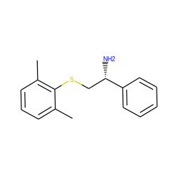 Cc1cccc(C)c1SC[C@H](N)c1ccccc1 ZINC000040836064