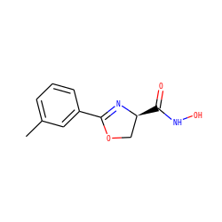 Cc1cccc(C2=N[C@@H](C(=O)NO)CO2)c1 ZINC000026851592