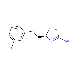 Cc1cccc(CC[C@H]2COC(N)=N2)c1 ZINC000149092674