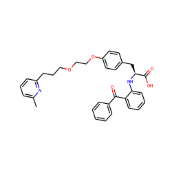Cc1cccc(CCCOCCOc2ccc(C[C@H](Nc3ccccc3C(=O)c3ccccc3)C(=O)O)cc2)n1 ZINC000027557545