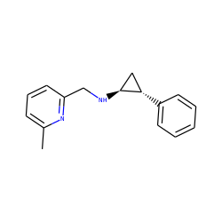 Cc1cccc(CN[C@H]2C[C@@H]2c2ccccc2)n1 ZINC000092428591