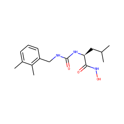 Cc1cccc(CNC(=O)N[C@@H](CC(C)C)C(=O)NO)c1C ZINC000653810030