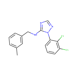 Cc1cccc(CNc2ncnn2-c2cccc(Cl)c2Cl)c1 ZINC000029126412