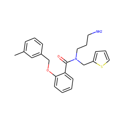 Cc1cccc(COc2ccccc2C(=O)N(CCCN)Cc2cccs2)c1 ZINC000035076019