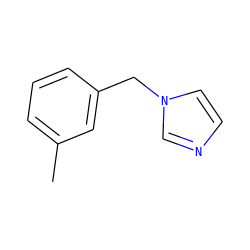 Cc1cccc(Cn2ccnc2)c1 ZINC000035143441