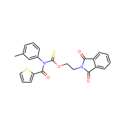 Cc1cccc(N(C(=O)c2cccs2)C(=S)OCCN2C(=O)c3ccccc3C2=O)c1 ZINC000003648371