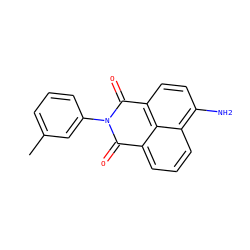 Cc1cccc(N2C(=O)c3cccc4c(N)ccc(c34)C2=O)c1 ZINC000000190454