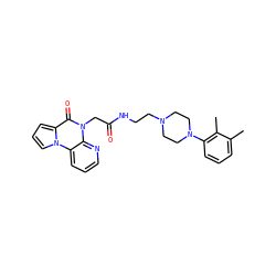 Cc1cccc(N2CCN(CCNC(=O)Cn3c(=O)c4cccn4c4cccnc43)CC2)c1C ZINC000057991803