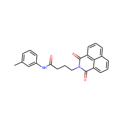 Cc1cccc(NC(=O)CCCN2C(=O)c3cccc4cccc(c34)C2=O)c1 ZINC000005073003