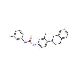 Cc1cccc(NC(=O)Nc2ccc(N3CCc4ccncc4C3)c(C)c2)c1 ZINC000169710118