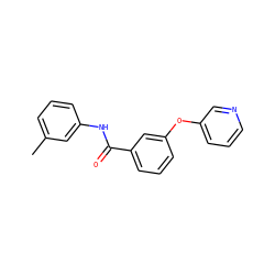 Cc1cccc(NC(=O)c2cccc(Oc3cccnc3)c2)c1 ZINC000096939154